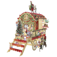 Load image into Gallery viewer, Paper D’Art Christmas Caravan, 3D Pop Up Christmas Greetings Card
