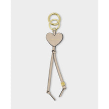 Load image into Gallery viewer, Katie Loxton Heart Bag Charm Keyring / Fearless / Latte
