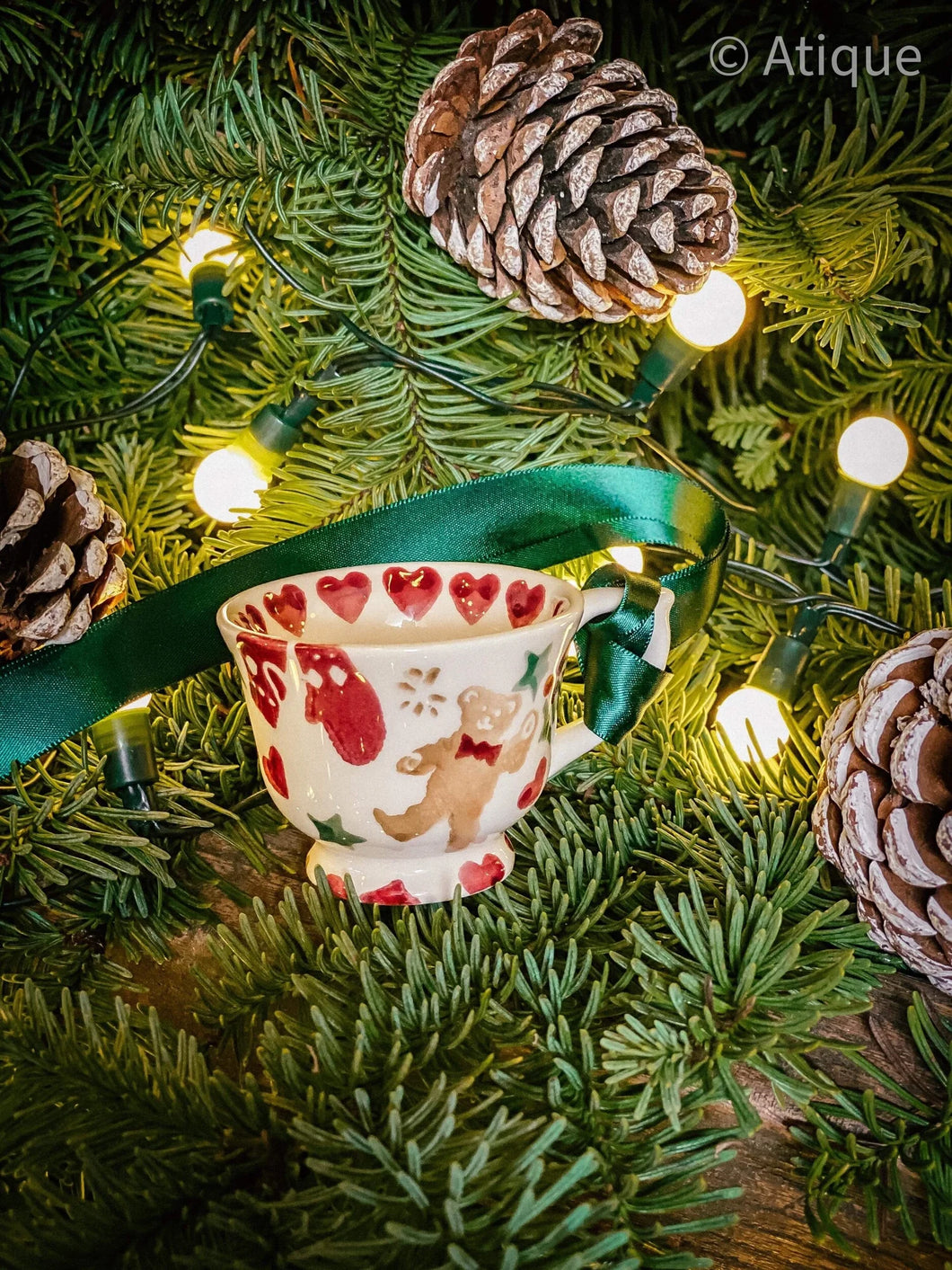 Emma Bridgewater Christmas Celebration Tiny Teacup Decoration
