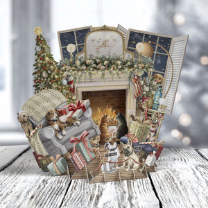 Paper D’Art Sitting Room, 3D Pop Up Christmas Card