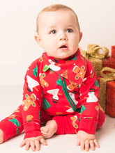 Load image into Gallery viewer, Blade &amp; Rose Snowman Zip-Up Romper / 0-6 Months
