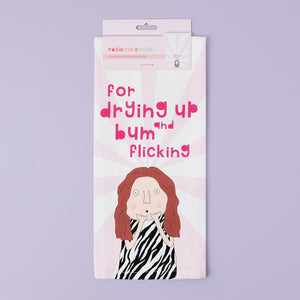 Rosie Made A Thing Bum Flicking Tea Towel