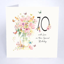Load image into Gallery viewer, Five Dollar Shake ‘Beija-Flor’ Age 70 With Love on Your Special Birthday Card Card
