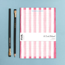 Load image into Gallery viewer, Floh Raspberry Stripes A5 Desk Pad
