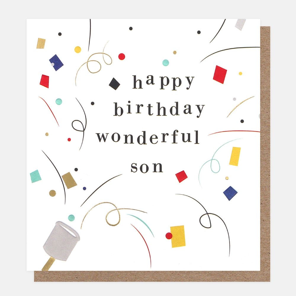 Caroline Gardner Happy Birthday Wonderful Son Card