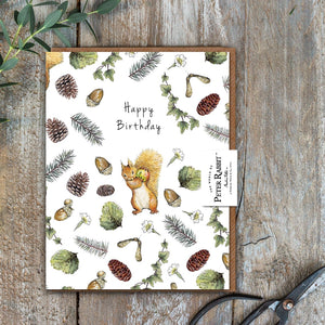 Toasted Crumpet Peter Rabbit & Friends Happy Birthday (Squirrel Nutkin) Card