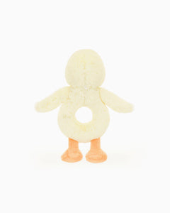 Jellycat Bashful Duckling Ring Rattle