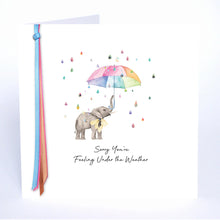 Load image into Gallery viewer, Five Dollar Shake Ribbon &amp; Roses Sorry You're Feeling Under The Weather Card
