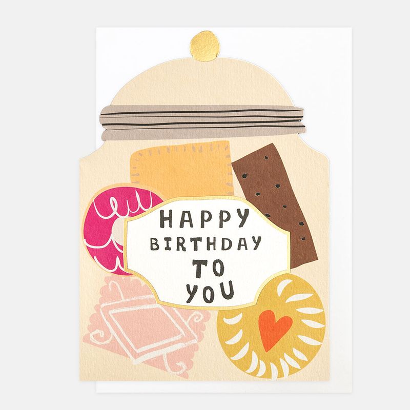 Caroline Gardner Biscuit Jar Birthday Card