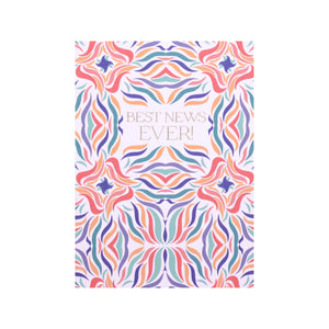 Grace Jackson Design Best News Ever in Bright Swishes Card