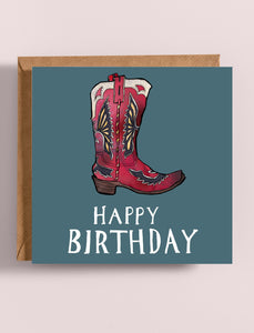 Katie Cardew Birthday Cowboy Greetings Card
