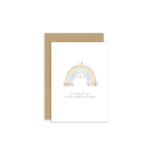 Little Roglets Rainbow Congratulations New Baby Card