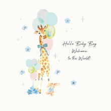 Load image into Gallery viewer, Five Dollar Shake ‘Beija-Flor’ Hello Baby Boy Welcome to the World Card
