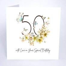 Load image into Gallery viewer, Five Dollar Shake Mimosa Moon 50 With Love Birthday Card
