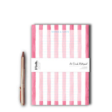 Load image into Gallery viewer, Floh Raspberry Stripes A5 Desk Pad
