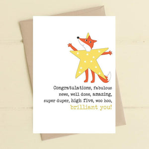 Dandelion Designs Congratulations, Fabulous News Card