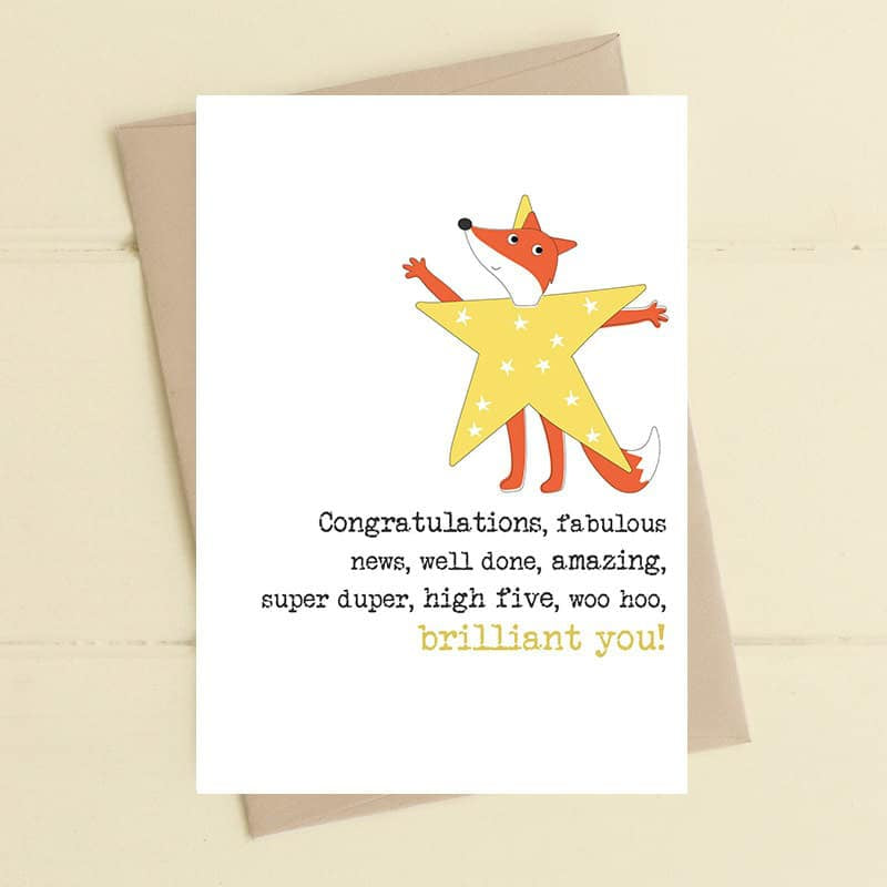 Dandelion Designs Congratulations, Fabulous News Card