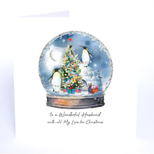 Load image into Gallery viewer, Five Dollar Shake Always Believe To a Wonderful Husband with all My Love for Christmas (Snowglobe) Card
