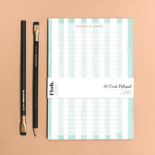 Load image into Gallery viewer, Floh Mint Stripes A5 Desk Pad
