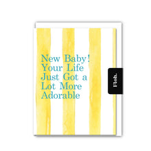 Load image into Gallery viewer, Floh New Baby (Lemon Stripes) Card
