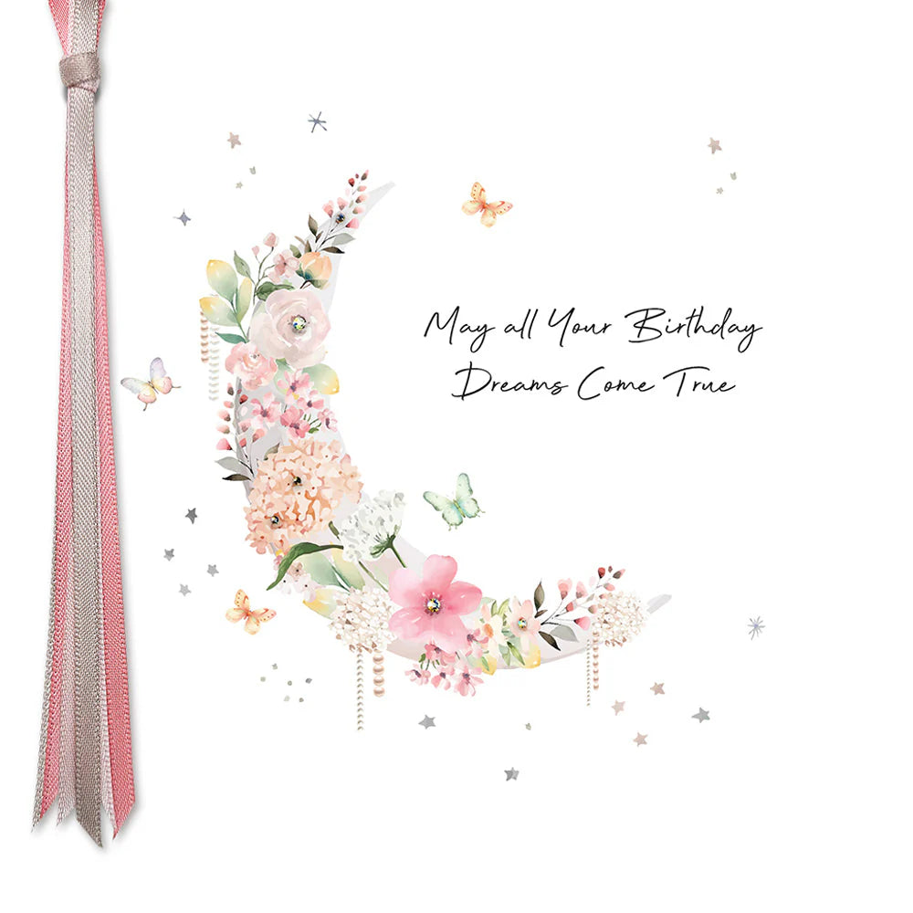 Five Dollar Shake Ribbon & Roses May All Your Birthday Dreams Come True Card