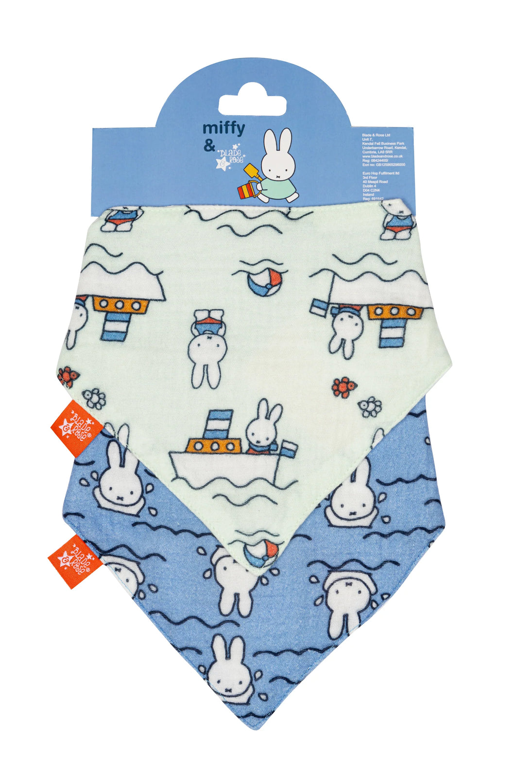 Blade & Rose Miffy™ In The Sunshine Muslin Bib Pack 2