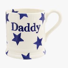 Load image into Gallery viewer, Emma Bridgewater Blue Star &#39;Daddy&#39; 1/2 Pint Mug
