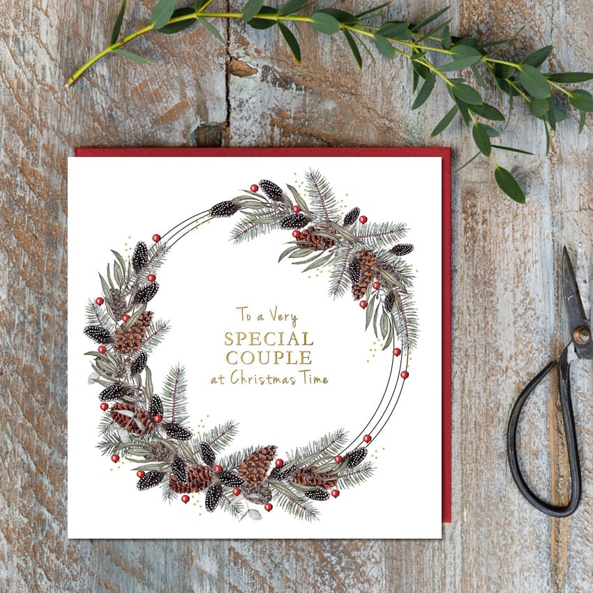 Toasted Crumpet To A Very Special Couple at Christmas Time Card