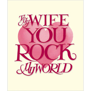 Emma Bridgewater Wife You Rock My World Card