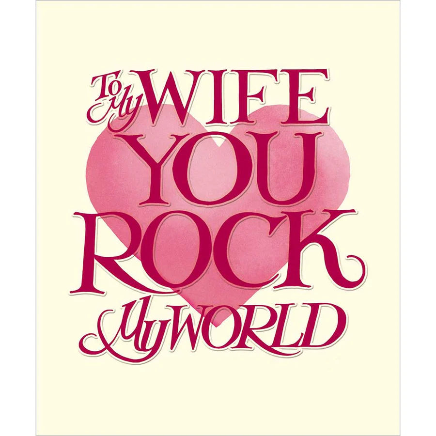 Emma Bridgewater Wife You Rock My World Card