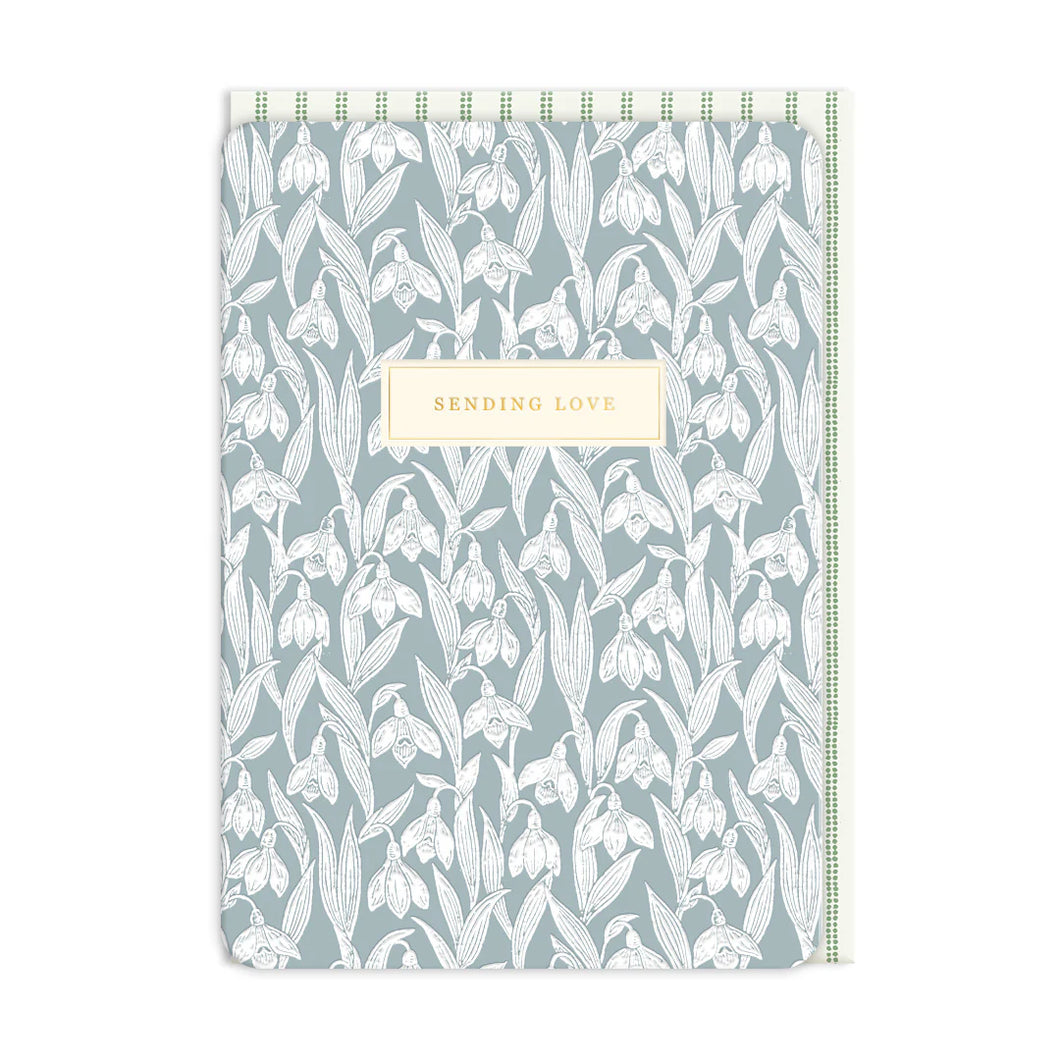 Laura Ashley Snowdrop Sending Love Card