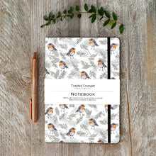 Load image into Gallery viewer, Toasted Crumpet Robin &amp; Eucalyptus (Pure) A5 Lined Notebook
