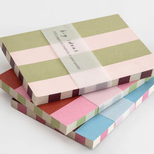 Load image into Gallery viewer, Caroline Gardner Pink &amp; Green Stripe A6 Softback Notebook
