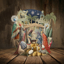 Load image into Gallery viewer, Paper D’Art Nativity, 3D Pop Up Christmas Card
