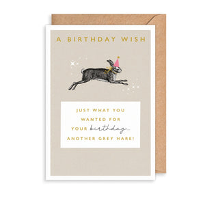 The Art File Another Grey Hare Birthday Card