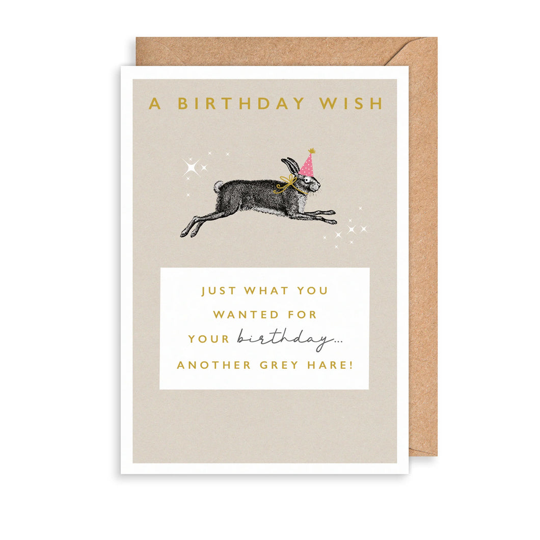 The Art File Another Grey Hare Birthday Card