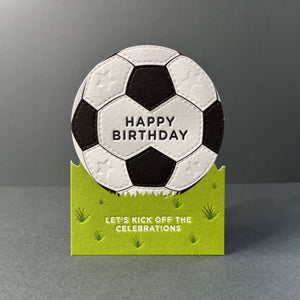 Heyyy Cards ‘Taking Shape’ Die Cut Football Birthday Card