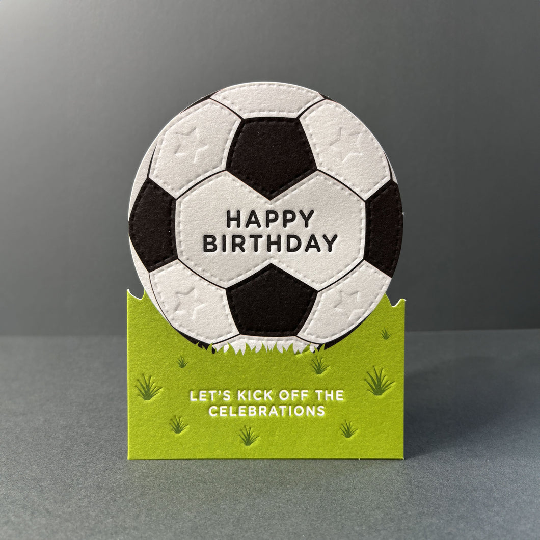 Heyyy Cards ‘Taking Shape’ Die Cut Football Birthday Card