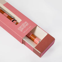 Load image into Gallery viewer, Caroline Gardner Orange &amp; Pink Stripe Boxed Pen
