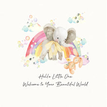 Load image into Gallery viewer, Five Dollar Shake ‘Beija-Flor’ Hello Little One Welcome to Your Beautiful World New Baby Card
