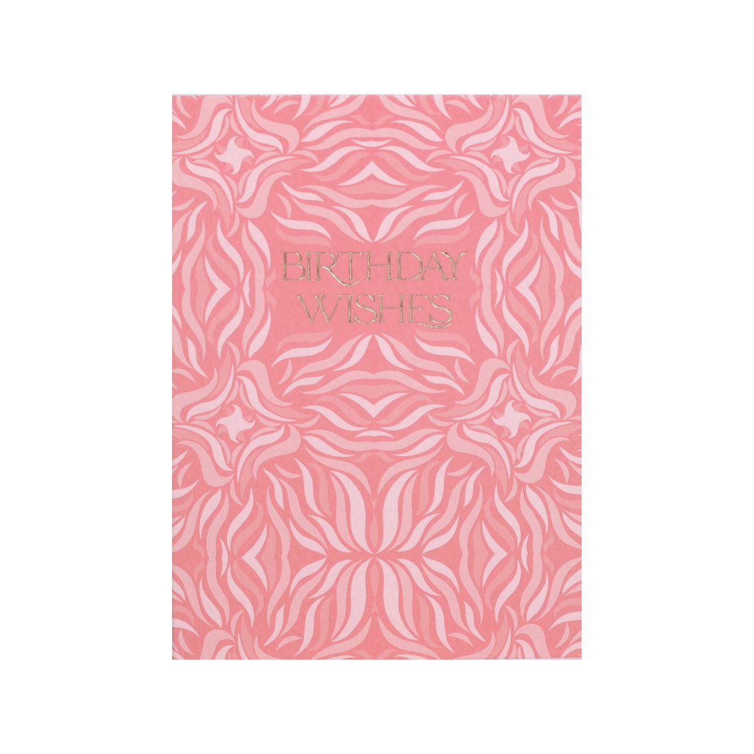 Grace Jackson Birthday Wishes in Coral Swishes Card