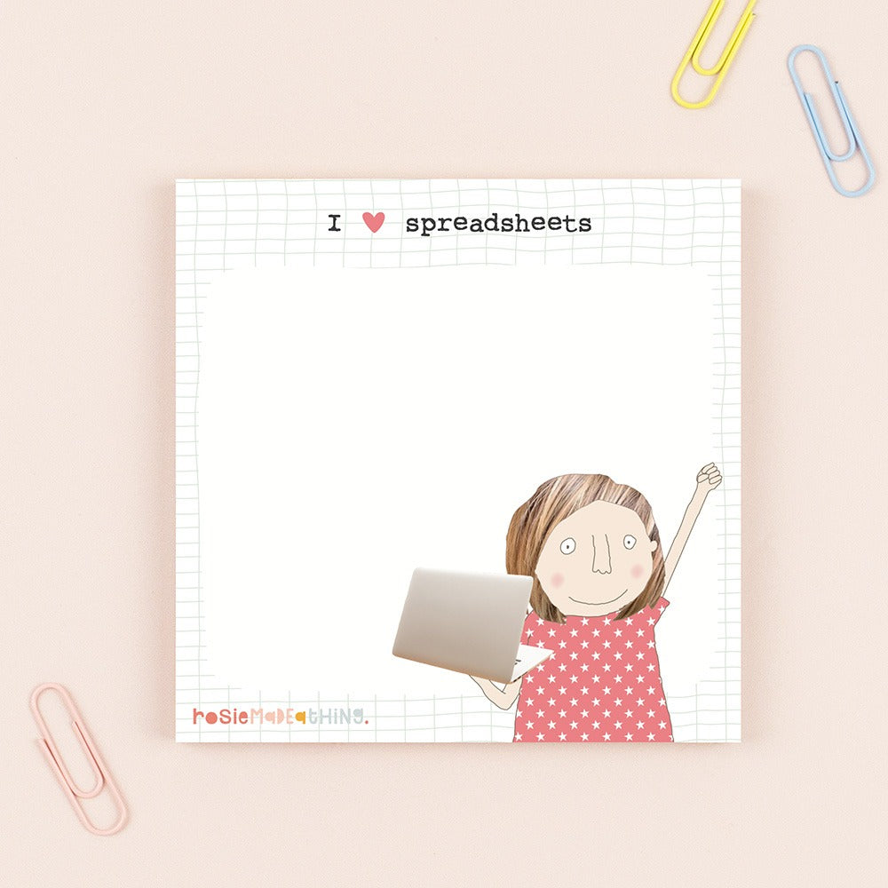 Rosie Made A Thing Spreadsheets Sticky Jots