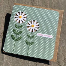 Load image into Gallery viewer, Cinnamon Aitch ‘Dinky Daisy’ Green Spots Birthday Card

