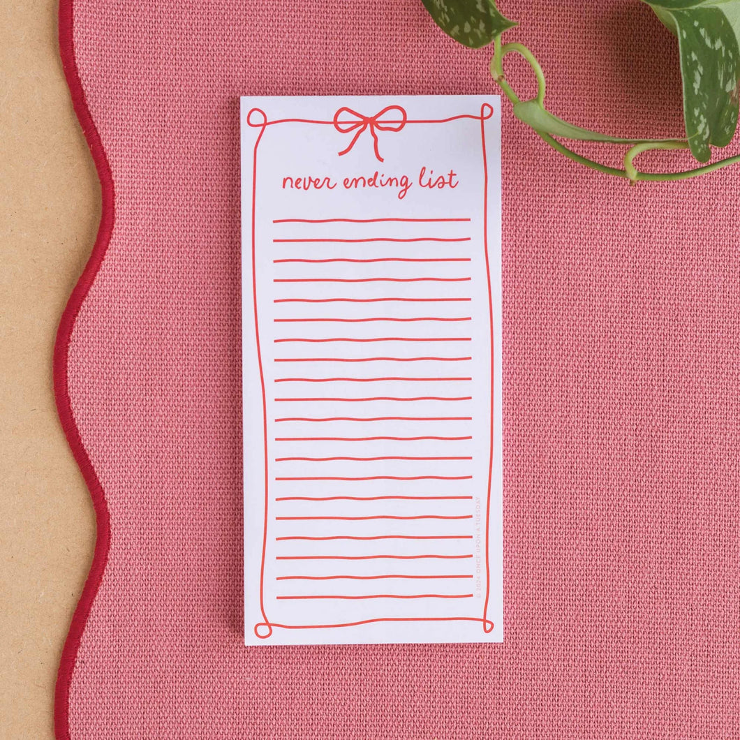 Good Tuesday To Do List Pad / Never Ending