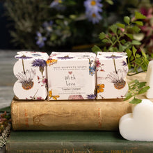 Load image into Gallery viewer, Toasted Crumpet The Regency Gardens Mini Moments Boxed Trio of Heart Soaps
