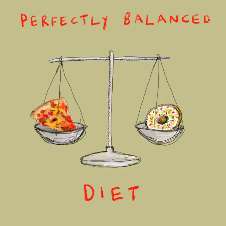 Poet & Painter Perfectly Balanced Diet Card