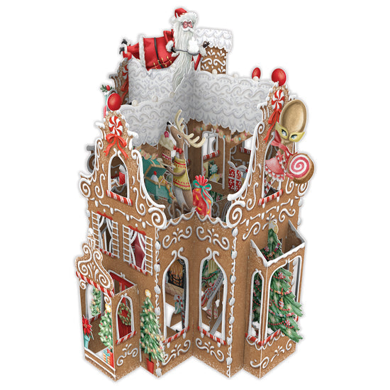 Paper D’Art Gingerbread House, 3D Pop Up Christmas Card