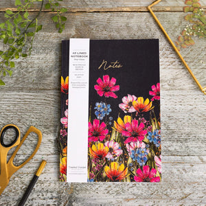 Toasted Crumpet The Regency Gardens (Wildflower Blooms Noir) A5 Chunky Notebook