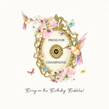 Load image into Gallery viewer, Five Dollar Shake ‘Beija-Flor’ Bring On The Bubbles Card
