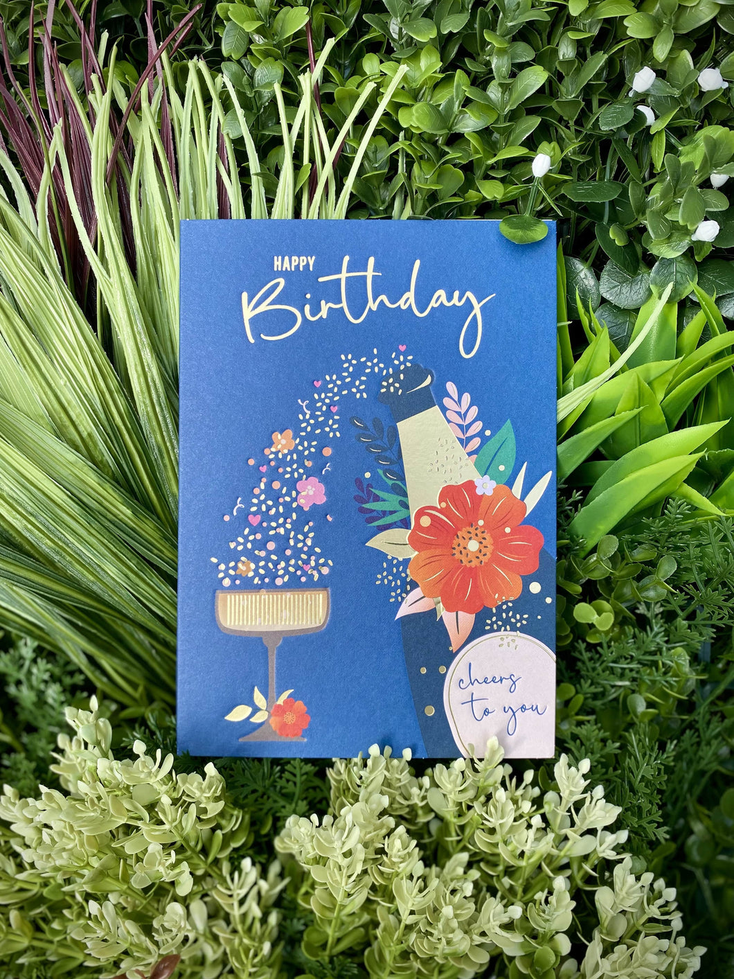 Heyyy Cards ‘I'mPressed Botanique’ Floral Champagne Birthday Card